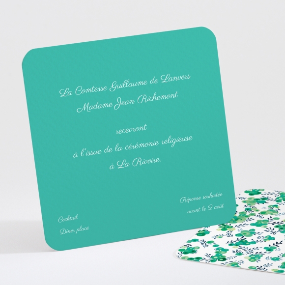 Carton d'invitation mariage Liberty groseilles