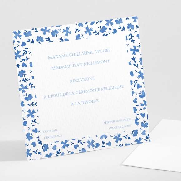 Carton d'invitation mariage Liberty léger