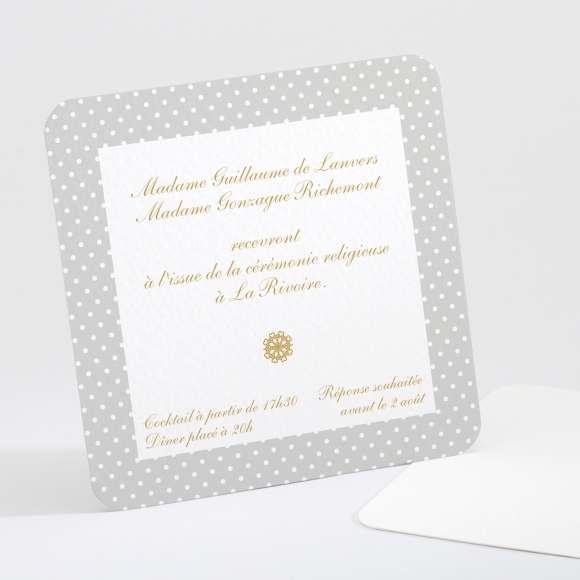 Carton d'invitation mariage Petite dentelle