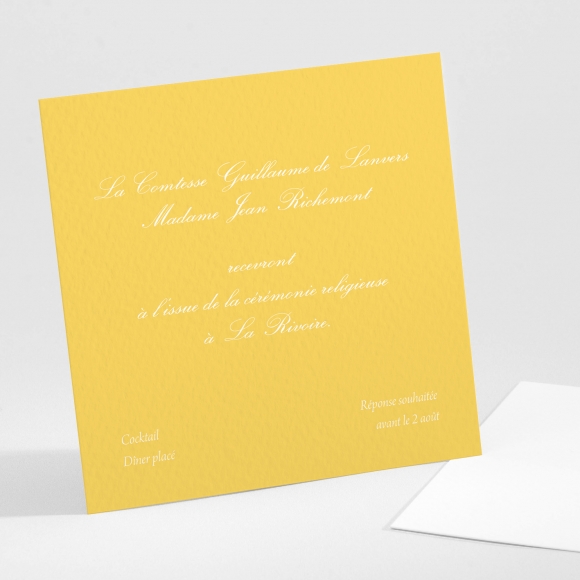 Carton d'invitation mariage Traditionnel triptyque