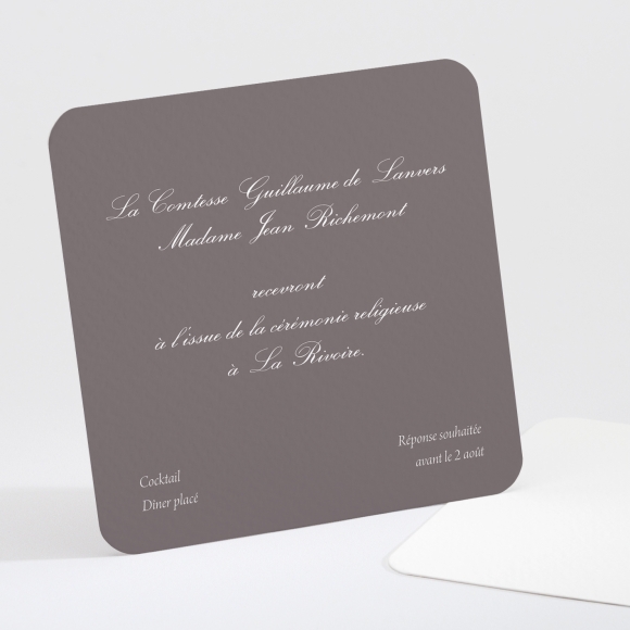 Carton d'invitation mariage Traditionnel triptyque