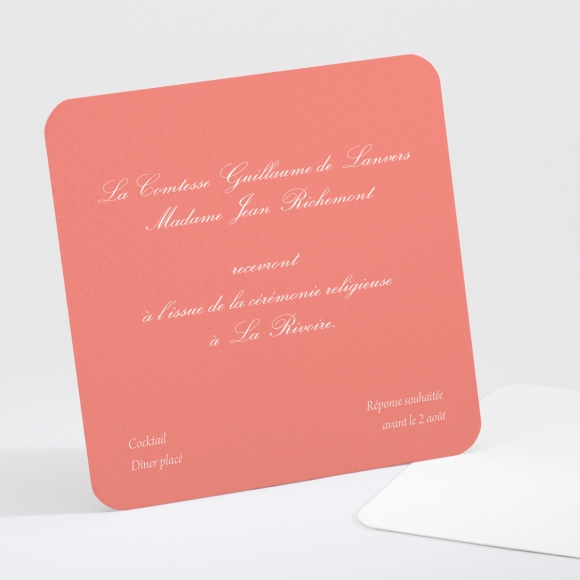 Carton d'invitation mariage Traditionnel triptyque