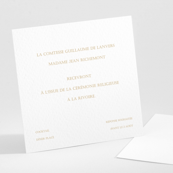 Carton d'invitation mariage Tradi triptyque couleur