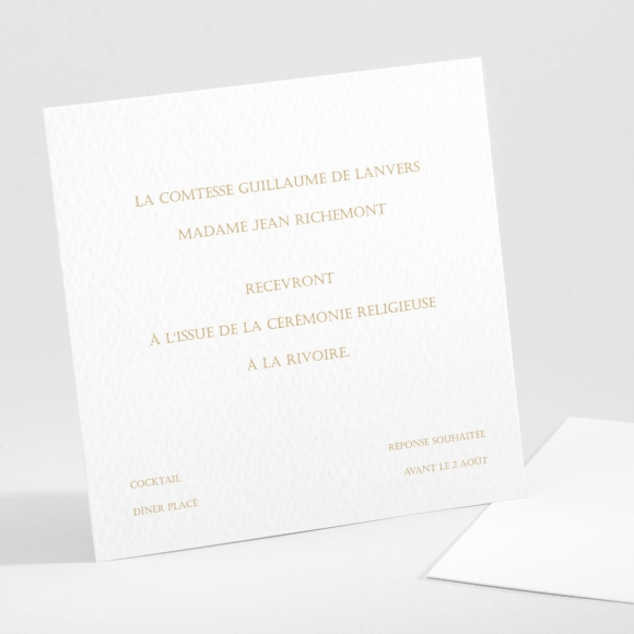 Carton d'invitation mariage Tradi triptyque couleur