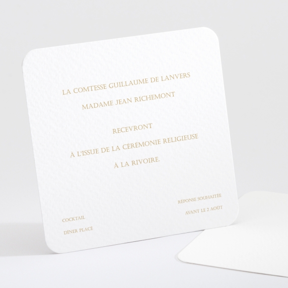 Carton d'invitation mariage Tradi triptyque couleur