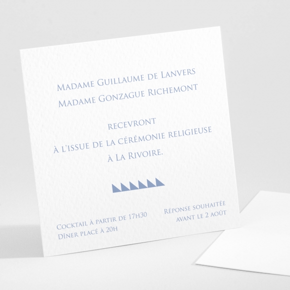 Carton d'invitation mariage Triangles chics