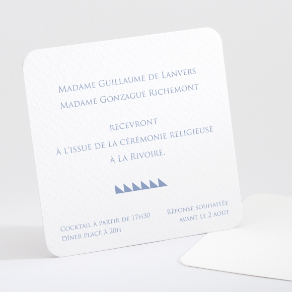 Carton d'invitation mariage Triangles chics