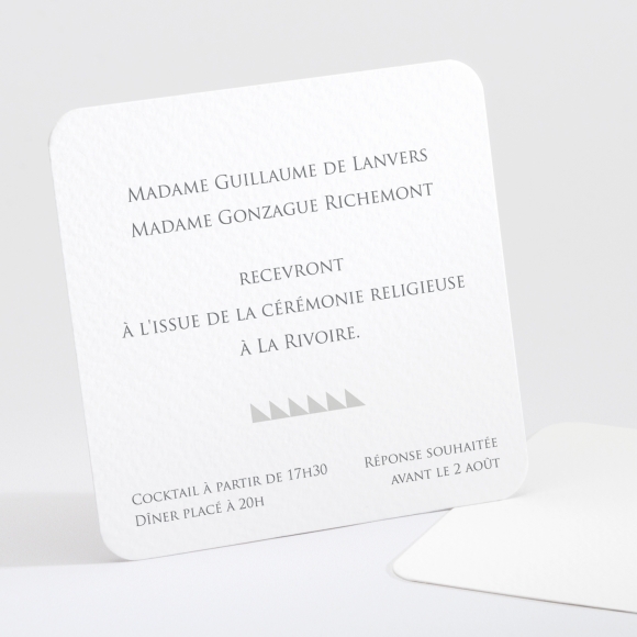 Carton d'invitation mariage Triangles chics