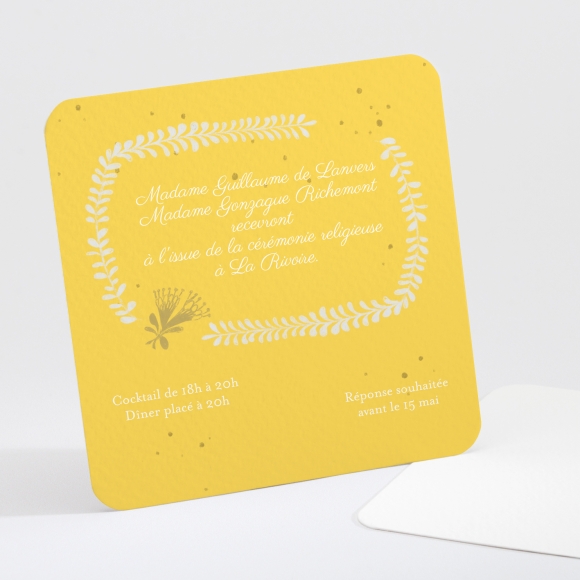 Carton d'invitation mariage Arlette & Albin