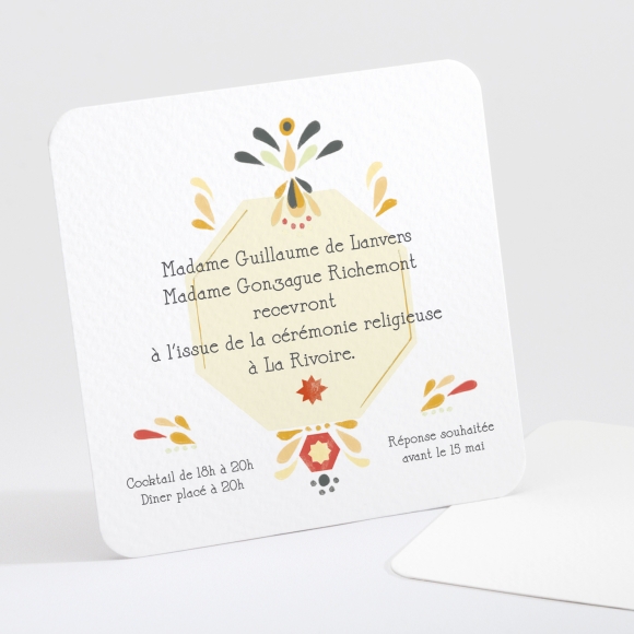 Carton d'invitation mariage Casino