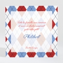 Remerciements naissance Beau patchwork losanges