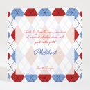 Remerciements naissance Beau patchwork losanges