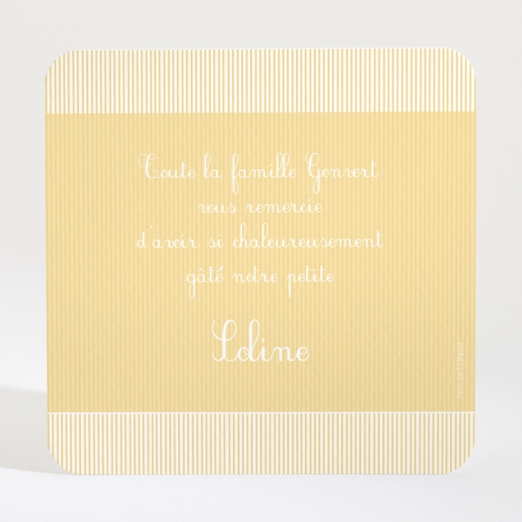 Remerciements naissance Fine cordelette