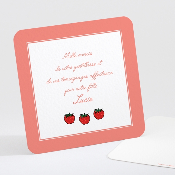 Remerciements naissance Envie de fraises