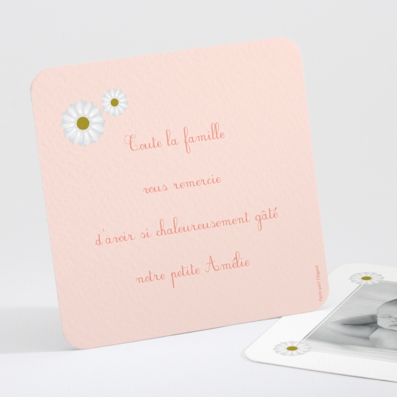 Remerciements naissance Jolies marguerites