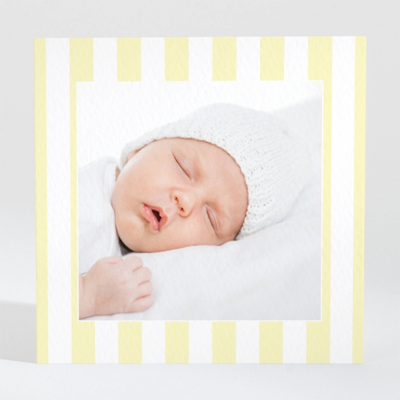 Remerciements naissance Rayures classiques
