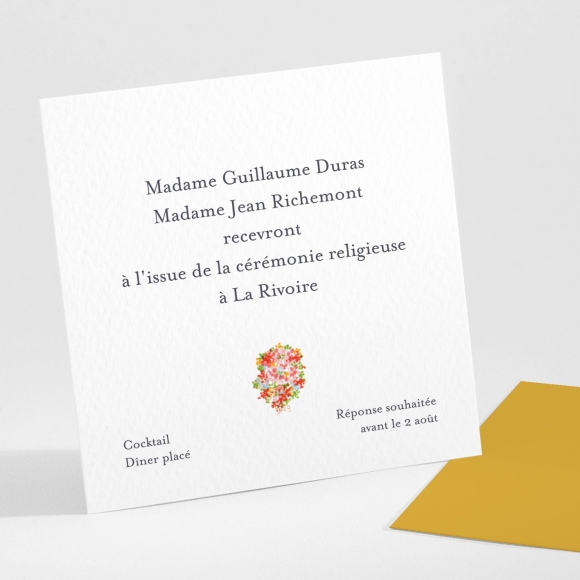 Carton d'invitation mariage Napoléon III