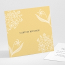 Carton réponse mariage Feuillage chic