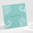 Carton réponse mariage Feuillage chic