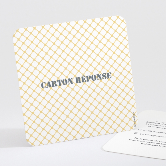 Carton réponse mariage Jolies tomettes