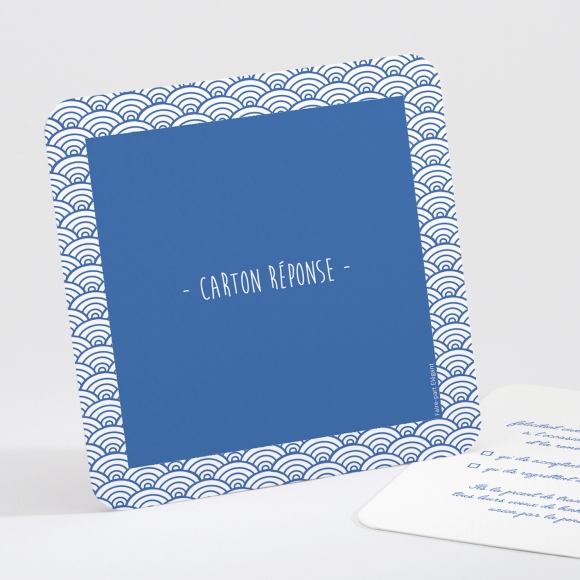 Carton réponse mariage Pattern tendance vague