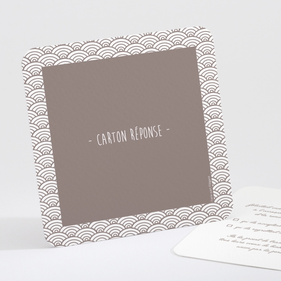 Carton réponse mariage Pattern tendance vague