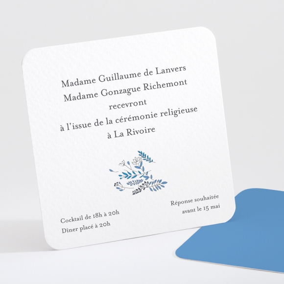 Carton d'invitation mariage Tourbillon