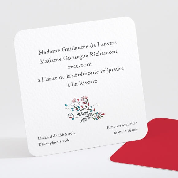 Carton d'invitation mariage Tourbillon