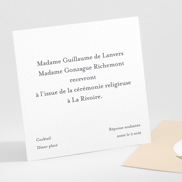 Carton d'invitation mariage Ananas