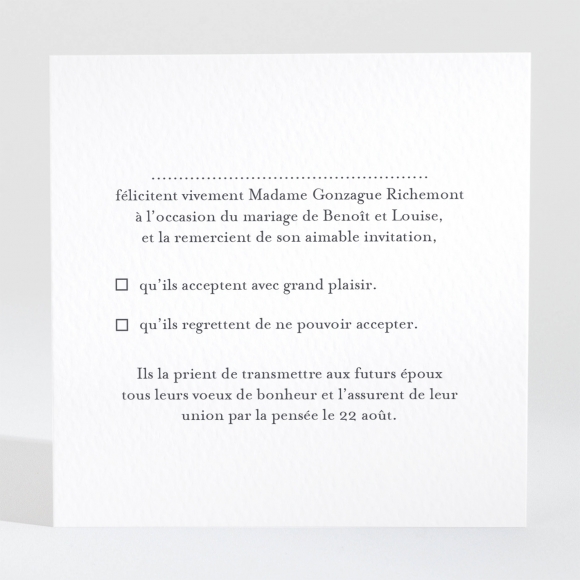 Carton d'invitation mariage Couronne eucalyptus