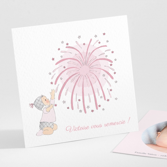 Remerciements naissance Feu d'artifice