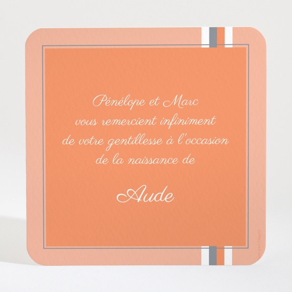 Remerciements naissance Douces rayures