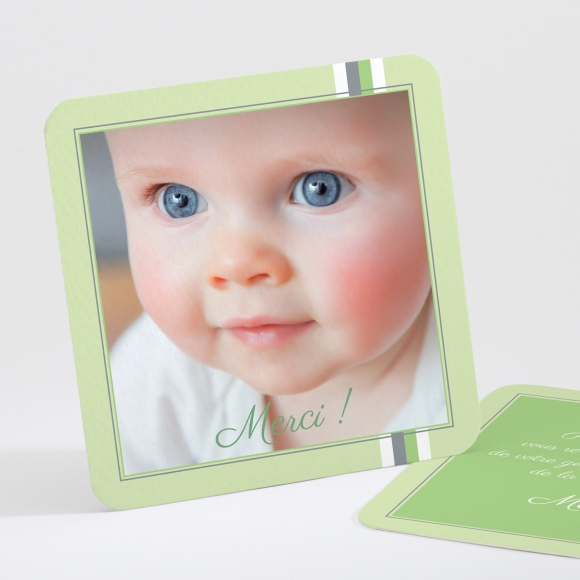 Remerciements naissance Douces rayures