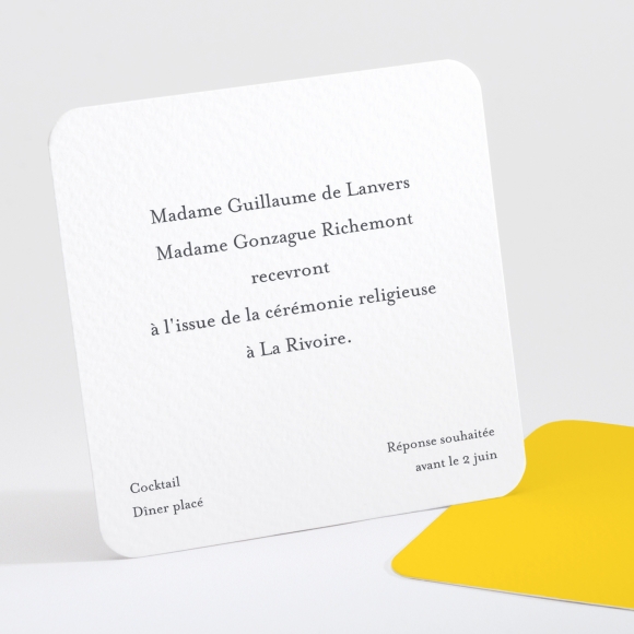 Carton d'invitation mariage Elégantes baies