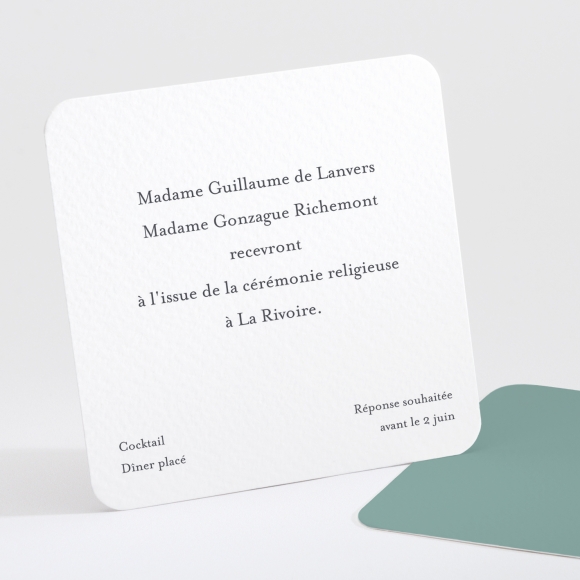 Carton d'invitation mariage Elégantes baies