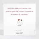 Remerciements naissance Petites poupées