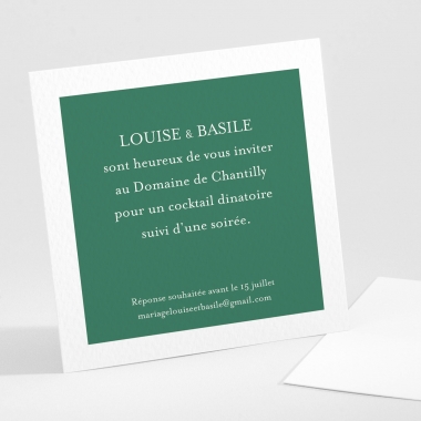 Carton d'invitation mariage Bouquet romantique