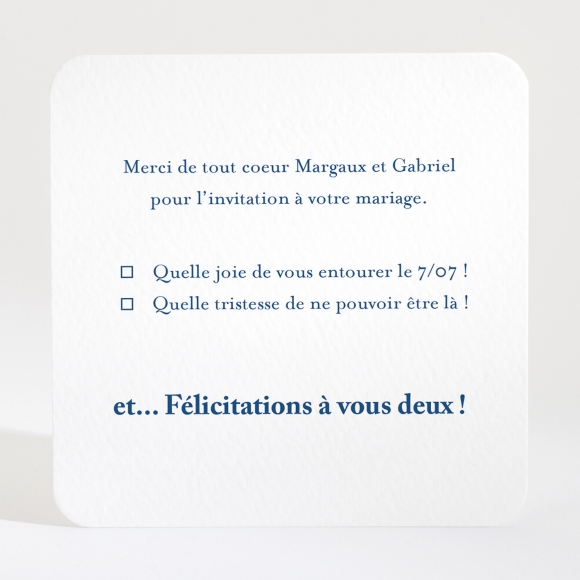 Carton réponse mariage Contemporain