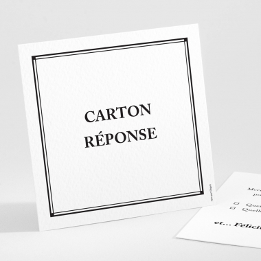 Carton réponse mariage Contemporain