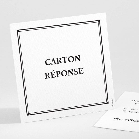 Carton réponse mariage Contemporain