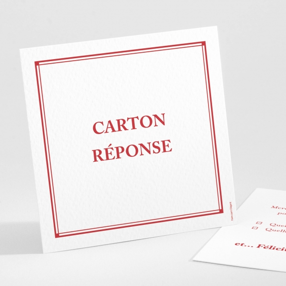 Carton réponse mariage Contemporain