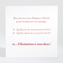 Carton réponse mariage Contemporain