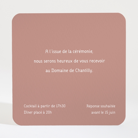 Carton d'invitation mariage Fifties