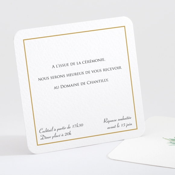 Carton d'invitation mariage Jardin tropical