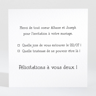 Carton réponse mariage Passion végétale