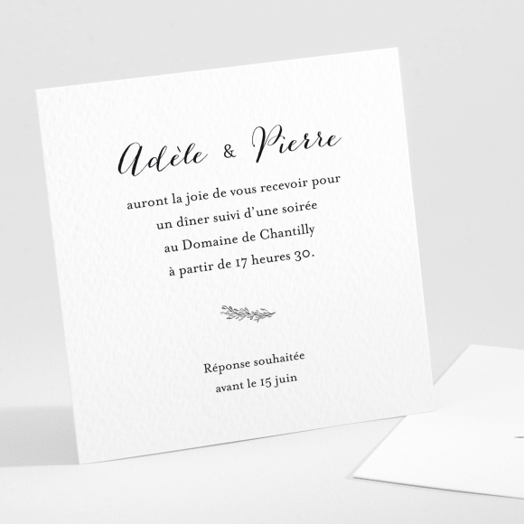 Carton d'invitation mariage Jolie fleur