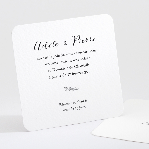Carton d'invitation mariage Jolie fleur