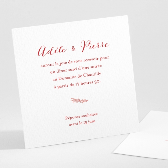 Carton d'invitation mariage Jolie fleur