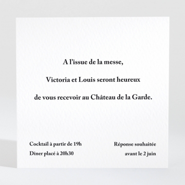 Carton d'invitation mariage Eightees