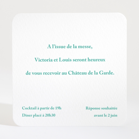 Carton d'invitation mariage Eightees